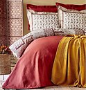 Фото Karaca Home Maryam Bordo двоспальний Євро з покривалом 240x250 + плед 200x240