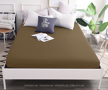 Фото MirSon 0211 Cacao Простирадло на гумці 100x200
