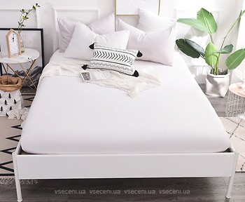 Фото MirSon 11-2107 White Простирадло на гумці 80x200