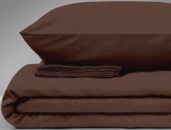 Фото MirSon 19-1217 Chocolate Perla бязь наволочка 50x50