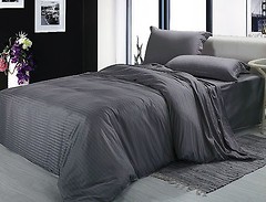 Фото Utek Home Collection Sateen Stripe Iron Grey наволочка 50x70