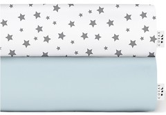 Фото Cosas Набір простирадл на гумці Light Blue/Star Grey 60x120