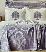Фото Karaca Home Adrienne Gri двоспальний Євро з покривалом 240x250 + плед 200x240