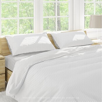 Фото Soundsleep Простирадло на гумці Stripy White 90x200
