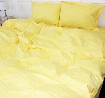 Фото MirSon Satin Stripe 30-0003 Intense Yellow двоспальний King Size