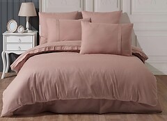 Фото Hobby Premium Sateen 300TC Stripe Pudra розовый двуспальный Евро (68527_2.0)