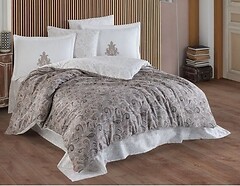 Фото Hobby Exclusive Sateen Mirabel бежевий двоспальний Євро