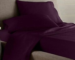 Фото Utek Jefferson Sateen Dark Plum простирадло натяжне 80x190