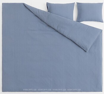 Фото H&M Небесно-блакитний муслін двоспальний (0888322011)