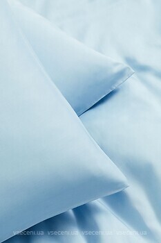 Фото H&M Светло-голубой сатин/лиоцелл двуспальный (1114320003)