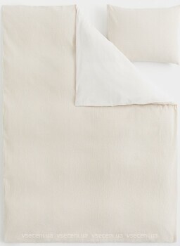 Фото H&M Світло-бежевий вафельне плетіння односпальний (1031267001)