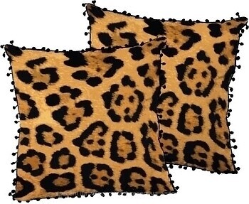 Фото Presentville Декоративна з помпонами Забарвлення леопарда 45x45 (45ISP_EX003)