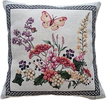 Фото Прованс Лавандова поле Квіти з метеликом подушка декоративна 45x45