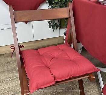 Фото Прованс Бордова подушка на стілець 40x40 (021387)
