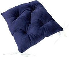 Фото MirSon Подушка на стілець Navy Blue Velvet 40x40 (28-0006)