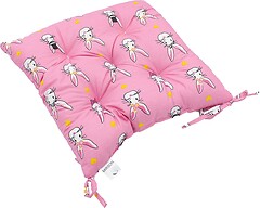 Фото MirSon Подушка на стілець Бязь Принт Bunnies Pink 40x50 (17-0528)
