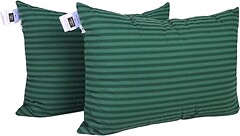 Фото MirSon Набір подушок 0100 EcoSilk Color Fun Line Stripe Emerald середні 50x70