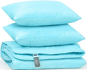 Фото MirSon Набір Eco-Soft 1697 Eco Light Blue зимовий 155x215