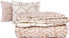 Фото MirSon Набір Tencel 3071 Color Fun Line Geometry зимова 140x205 + 2 подушки 50x70