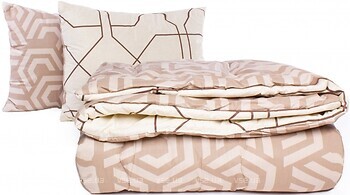 Фото MirSon Набір Tencel 3071 Color Fun Line Geometry зимова 140x205 + 2 подушки 50x70