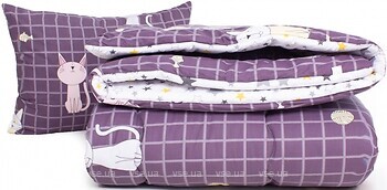 Фото MirSon Набір Bamboo 3032 Color Fun Line Whales зимовий 140x205 + подушка 50x70