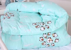 Фото MirSon набор Kids Time 20-0030 Lambs EcoSilk зимнее 110x140 + подушка 40x60