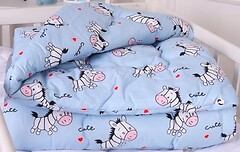 Фото MirSon Kids Time 20-0037 Cute Blue Zebra EcoSilk зимнее 110x140