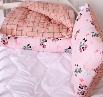 Фото MirSon набір Kids Time 20-0042 Pink Mikey Mouse EcoSilk зимова 110x140 + подушка 40x60