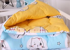 Фото MirSon Kids Time 20-0044 Cats and Bunnies EcoSilk зимова 110x140