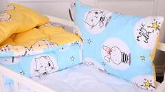 Фото MirSon набір Kids Time 20-0044 Cats and Bunnies EcoSilk зимова 110x140 + подушка 40x60