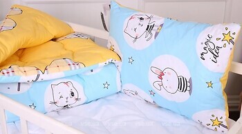 Фото MirSon набір Kids Time 20-0044 Cats and Bunnies EcoSilk зимова 140x205 + подушка 50x70