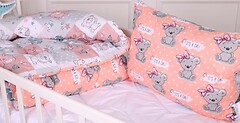 Фото MirSon набір Kids Time 20-0028 Little Girl Teddy EcoSilk зимова 110x140 + подушка 40x60
