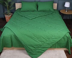 Фото MirSon Набір Bamboo 2930 Color Fun Line Stripe Emerald літня 110x140 + 2 наволочки + простирадло
