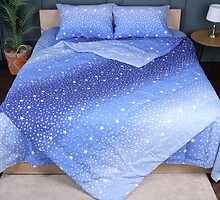 Фото MirSon Набір Bamboo 2934 Color Fun Line Milky Way літня 155x215 + 2 подушки + 2 наволочки + простирадло