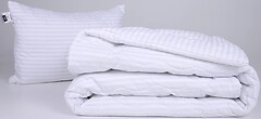 Фото MirSon набор 1126 Color Fun Line 17-0605 Stripe White Tencel деми 220x240 + подушка