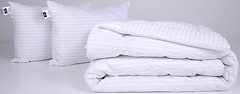Фото MirSon набор 1125 Color Fun Line 17-0605 Stripe White Tencel летний 172x205 + 2 подушки