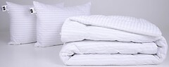Фото MirSon набор 1127 Color Fun Line 17-0605 Stripe White Tencel деми 172x205 + 2 подушки