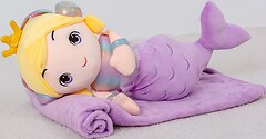 Фото MirSon 1059 Плед і подушка Mermaid violet 120x160