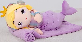 Фото MirSon 1059 Плед і подушка Mermaid violet 120x160