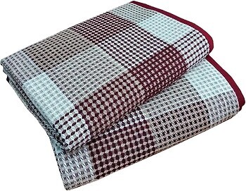 Фото Love You Клітинка 170x210 бордовий