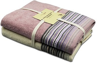 Фото Home Line набор полотенец Тео 68x128 кремово-розовое (133814)