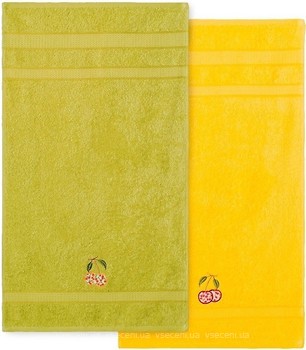 Фото Идея набор полотенец Вишни 40x70 2 шт желто-салатовый