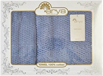 Фото Arya набор полотенец Arno 50x90, 70x140 голубой
