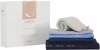 Фото MirSon набір 5087 Elite SoftNess azure 70x140 6 шт