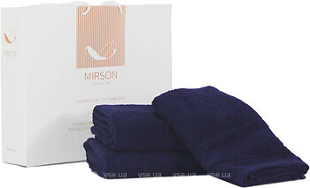 Фото MirSon набір 5073 Elite SoftNess darkblue 70x140 6 шт