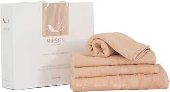 Фото MirSon набір 5075 Elite SoftNess ivory 50x90 6 шт