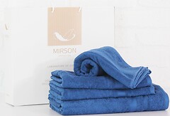 Фото MirSon набор полотенец 5085 Elite SoftNess blueberry 50x90, 70x140