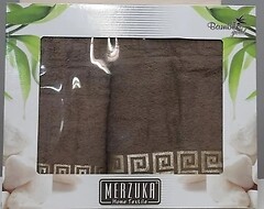 Фото Zeron набор полотенец хлопок 50x90, 70x140 коричневый (18013)