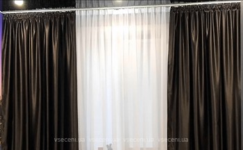 Фото Ламбрекен-ательє штора блекаут 300x270 коричнева
