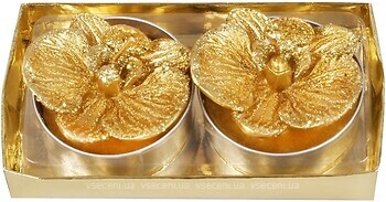 Фото Bonadi набор свечей Орхидея золотой 2 шт 5.2 см (Q00-301)